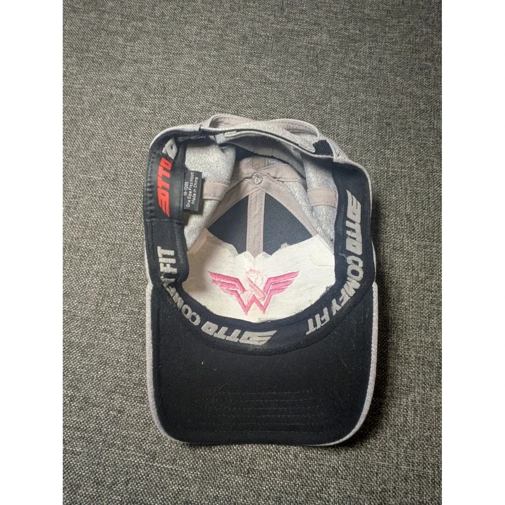 Women's Wonder Woman Pink Awareness Baseball Hat Cap Denim Curved Bill strapback